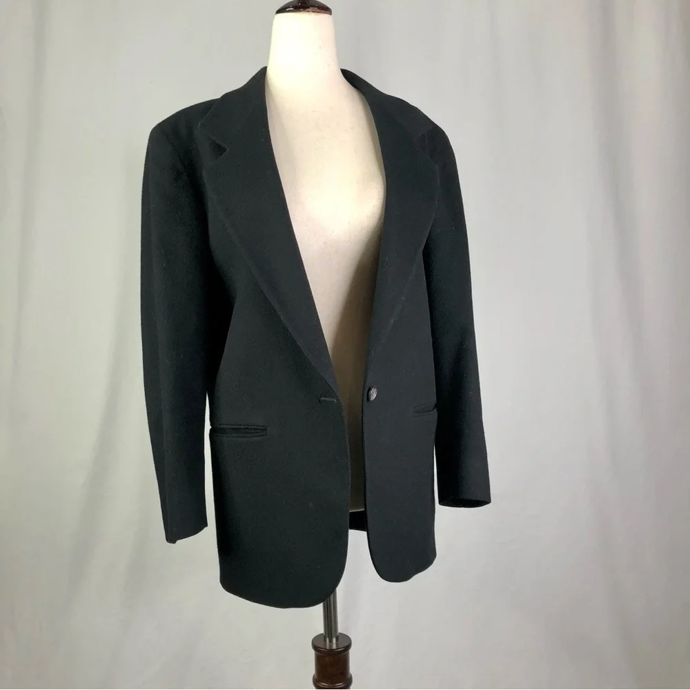 VINTAGE L.L. Bean black blazer sport coat made in USA 4P